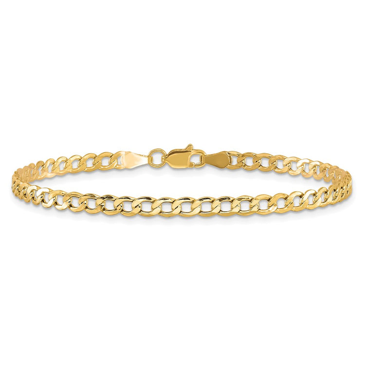 10k 3.35mm Semi-Solid Curb Link Chain