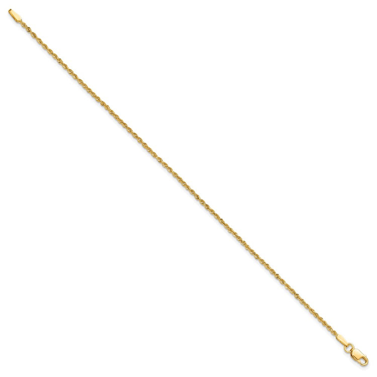 10k 1.5mm Diamond-cut Rope Chain