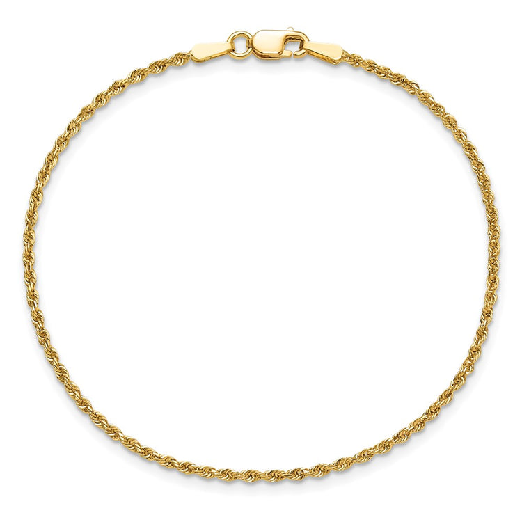 10k 1.5mm Diamond-cut Rope Chain