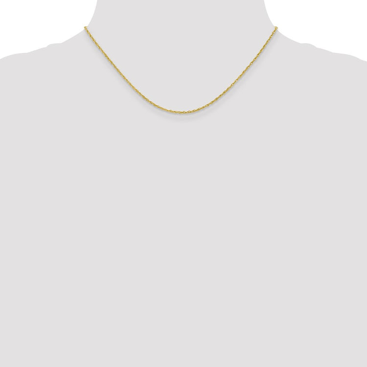 10K Solid Yellow Gold 1.3MM Heavy-baby Rope Chain Necklace 16-24 Inch