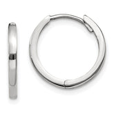 10k White Gold Hinged Earrings