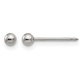 Inverness Stainless Steel Polished 3mm Ball Post Piercing Earrings