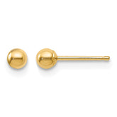 14K Polished 3mm Ball Post Earrings