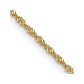 14K 1mm Singapore with Spring Ring Clasp Chain