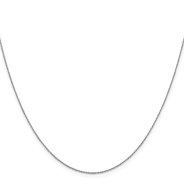 14K White Gold .8mm Loose Rope Chain