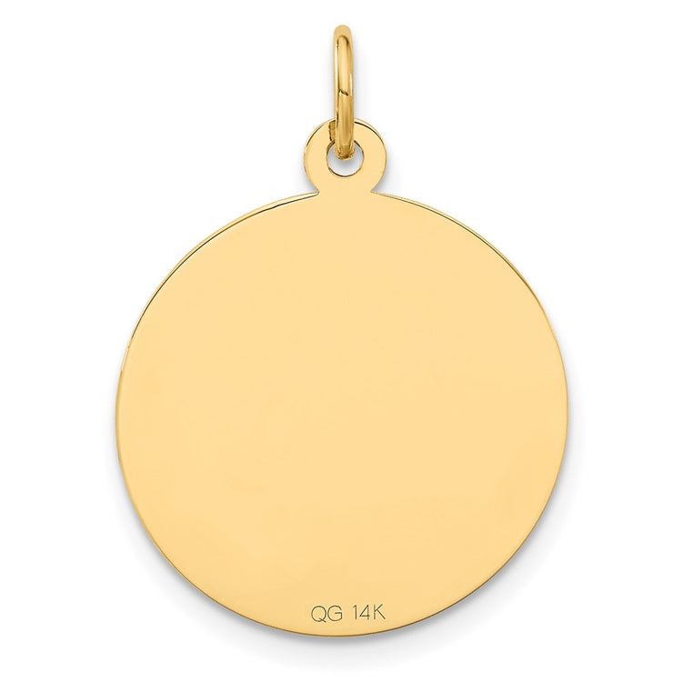 14k LAS VEGAS NEVADA with Dice Engravable 19mm Disc Charm