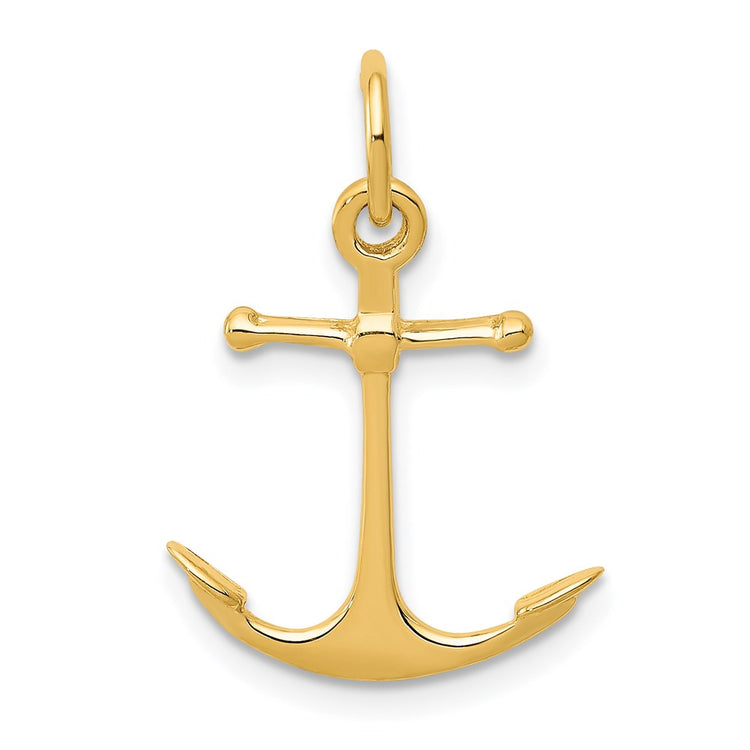 14K 3-D Anchor Charm