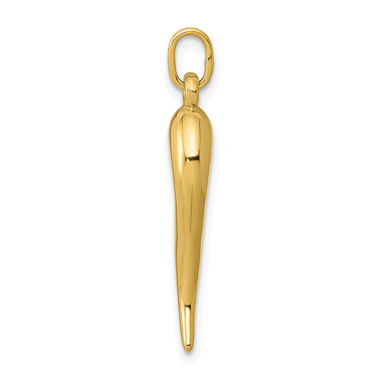 14k 3-D Italian Horn Charm
