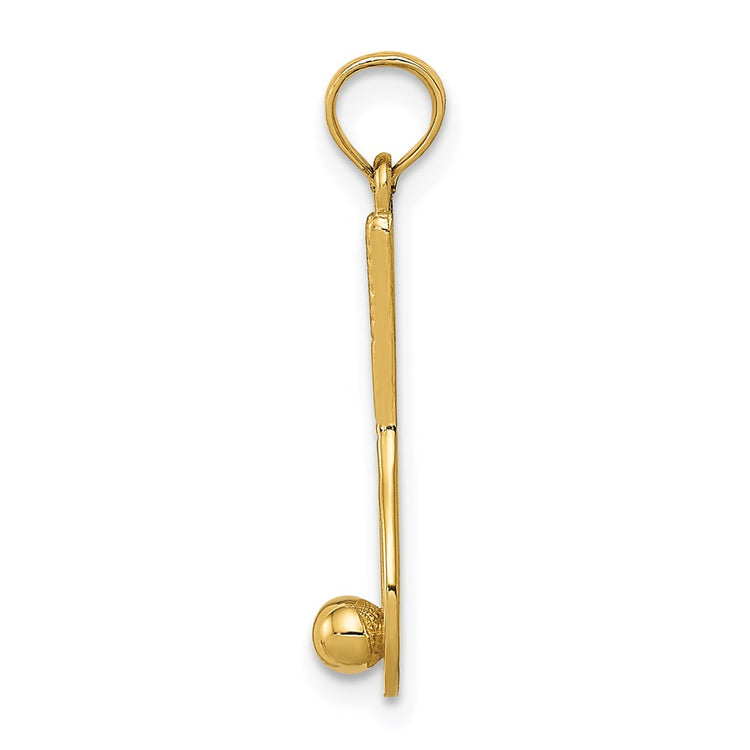 14k 3-D Tennis Racquet and Ball Charm