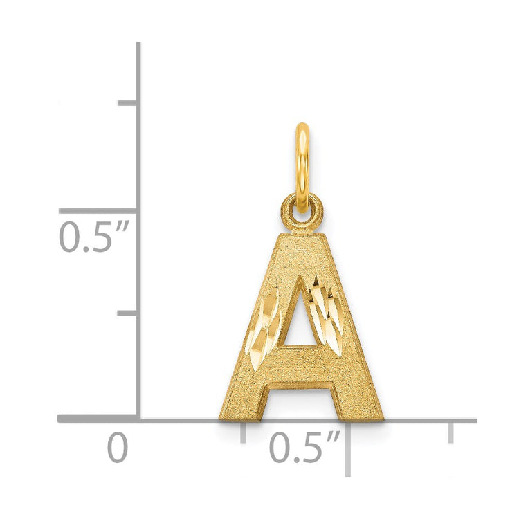 14k Letter A Initial Charm