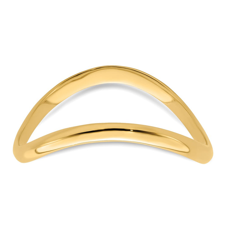 14K Polished Wave Fashion Thumb Ring Size 9