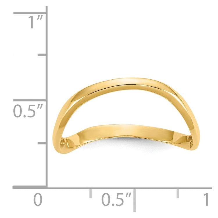 14K Polished Wave Fashion Thumb Ring Size 9