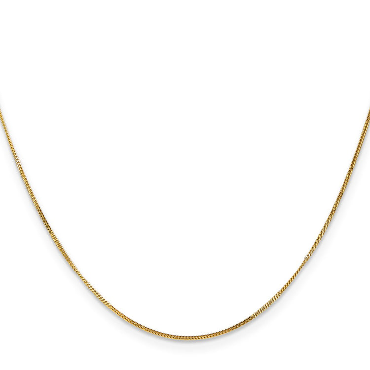 14K 24 inch .9mm Curb with Spring Ring Clasp Pendant Chain