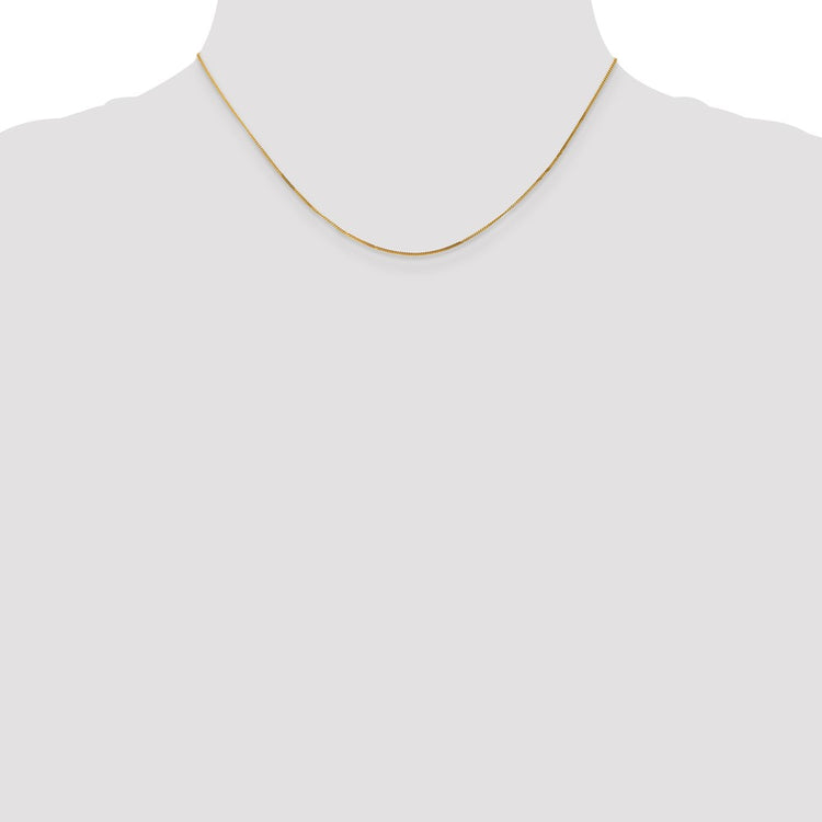 14K Solid Yellow Gold Curb with Spring Ring Clasp Pendant Chain Necklace Womens 16-24 Inch