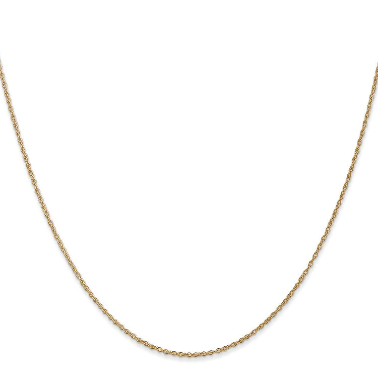 14K 16 inch .8mm Light Baby Rope with Spring Ring Clasp Chain