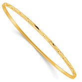 Sterling Silver Gold-Tone Diamond-Cut Slip-On Bangle Bracelet - Hypoallergenic Sterling Silver Bangles for Women - Stackable Trendy Wedding Anniversar