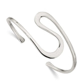 Sterling Silver Abstract Cuff Bangle