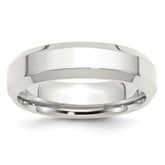 Sterling Silver 6mm Beveled Edge