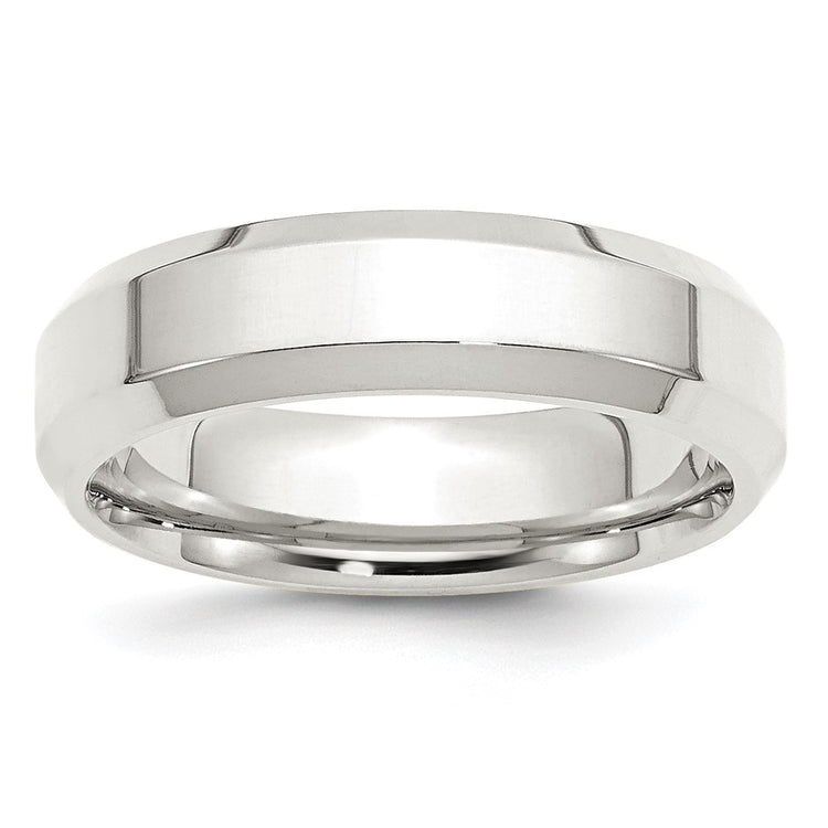Sterling Silver 6mm Beveled Edge