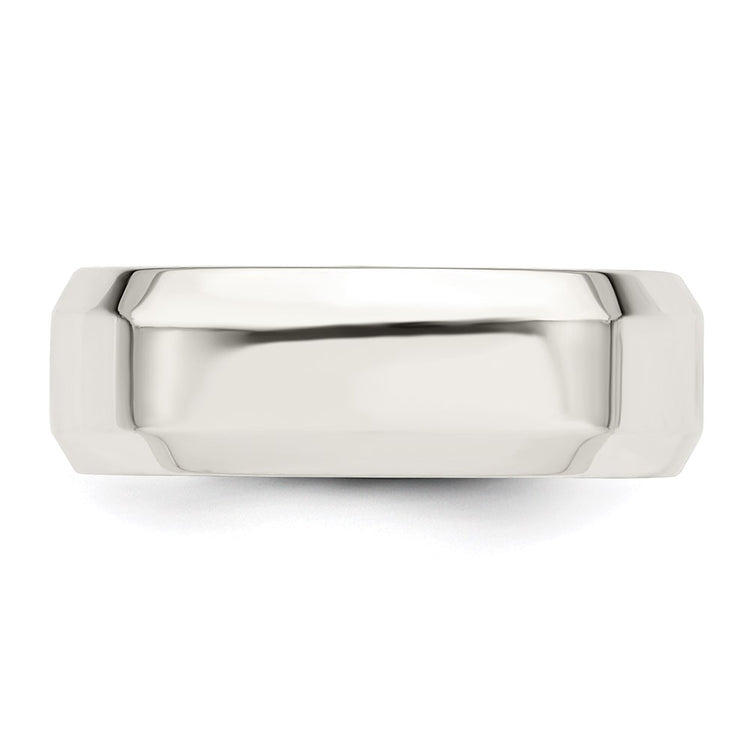 Sterling Silver 7mm Beveled Edge