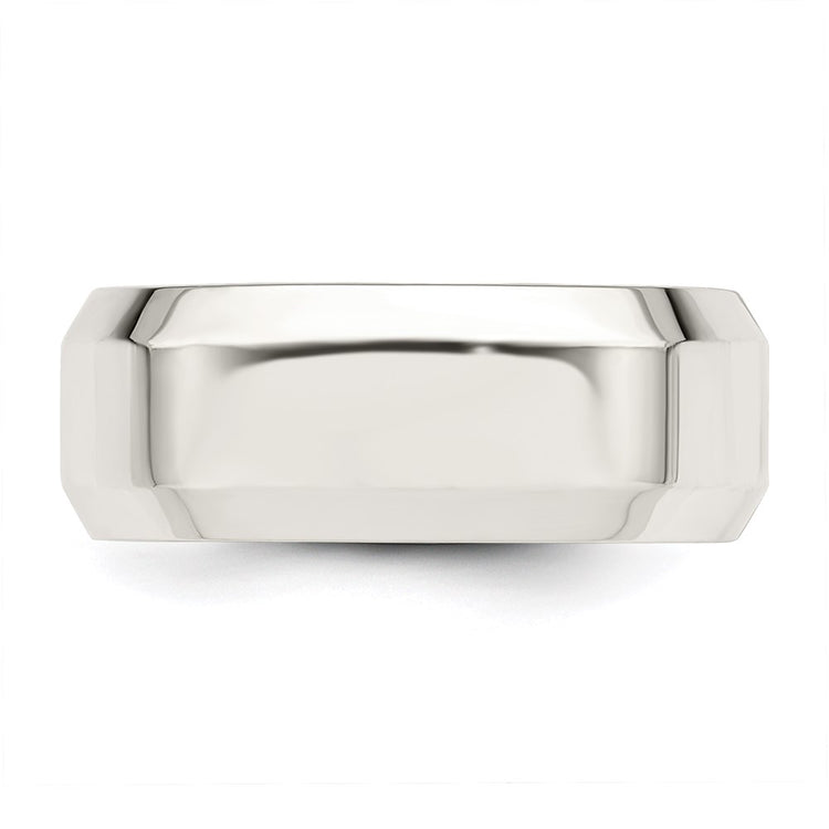 Sterling Silver 8mm Beveled Edge