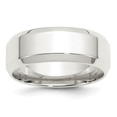 Sterling Silver 8mm Beveled Edge