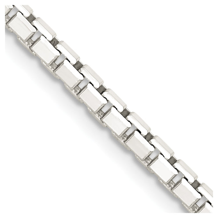 Sterling Silver 2.9mm 8 Sided Box Chain