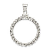 Wideband Distinguished Coin Jewelry Sterling Silver Polished Rope 26.4 x 1.8mm Susan B. Anthony Screw Top Coin Bezel Pen