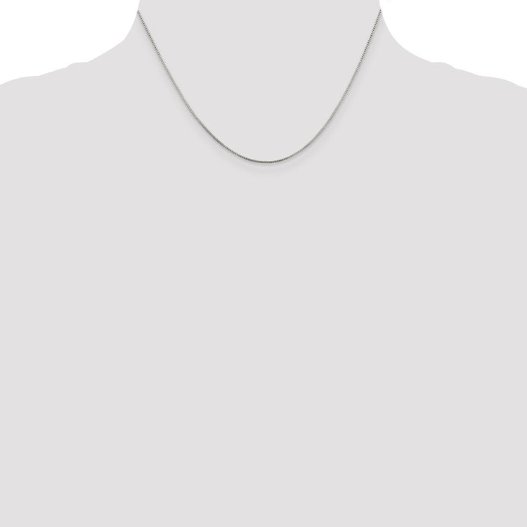Sterling Silver 0.8MM Box Chain Necklace Womens 16-24 Inch