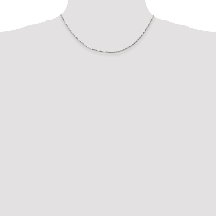 Sterling Silver 1.25MM Box Chain Necklace Womens 16-24 Inch