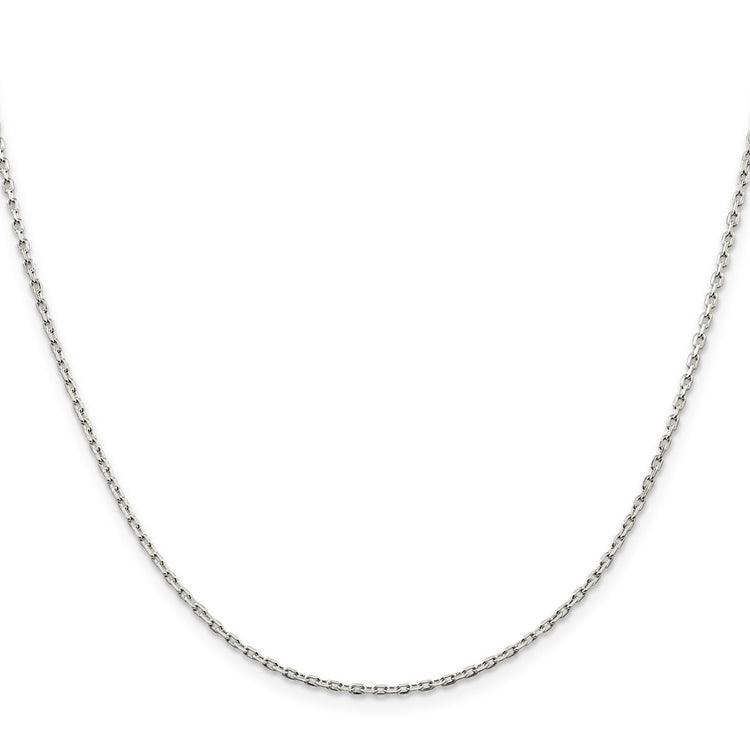 Sterling Silver 1.5mm Beveled Oval Cable Chain