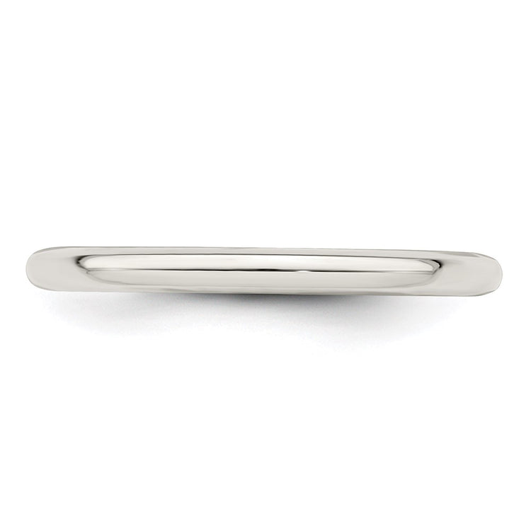 Sterling Silver 2mm Comfort Fit