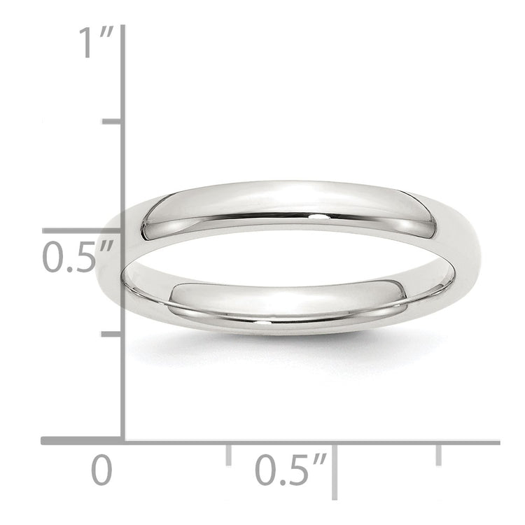 Sterling Silver 3mm Comfort Fit