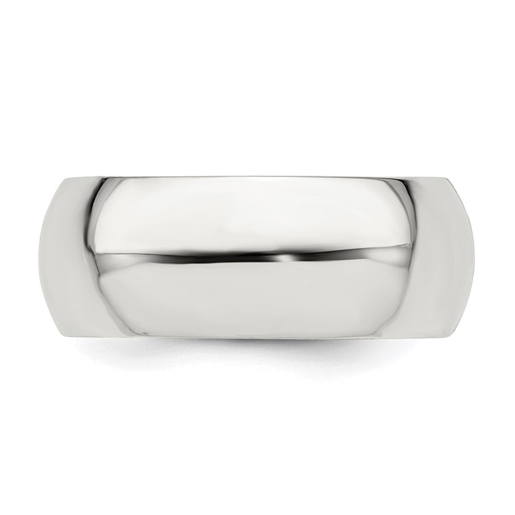 Sterling Silver 8mm Comfort Fit