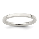 Sterling Silver 2mm Comfort Fit Flat