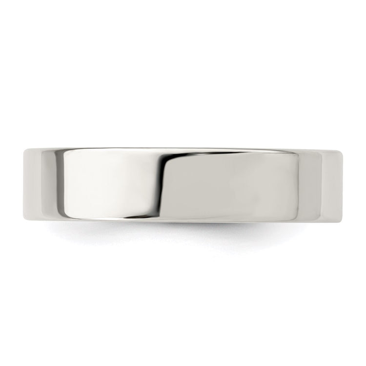 Sterling Silver 5mm Comfort Fit Flat