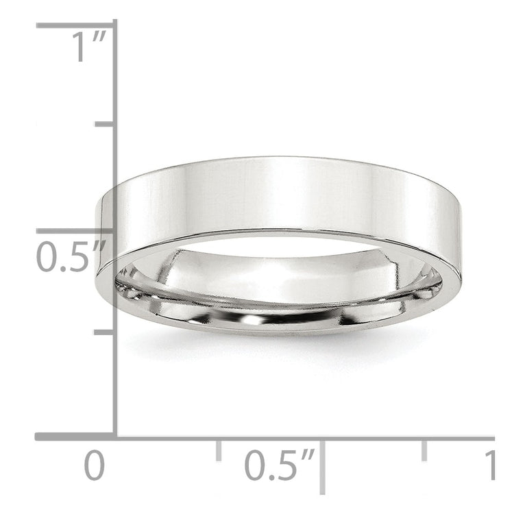 Sterling Silver 5mm Comfort Fit Flat