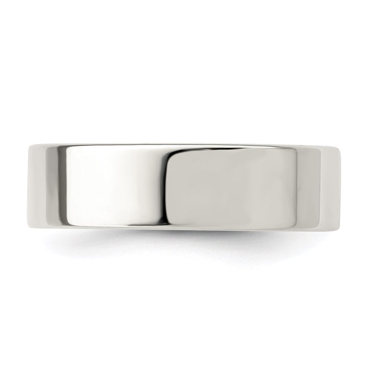 Sterling Silver 6mm Comfort Fit Flat
