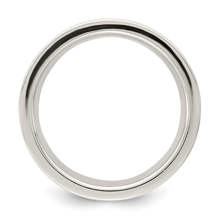 Sterling Silver 8mm Comfort Fit Flat