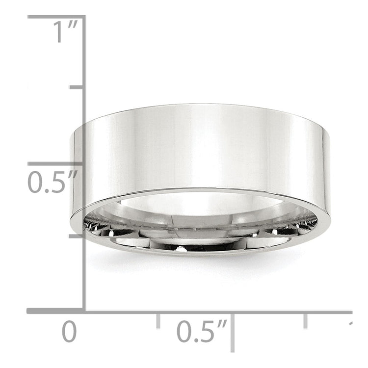 Sterling Silver 8mm Comfort Fit Flat