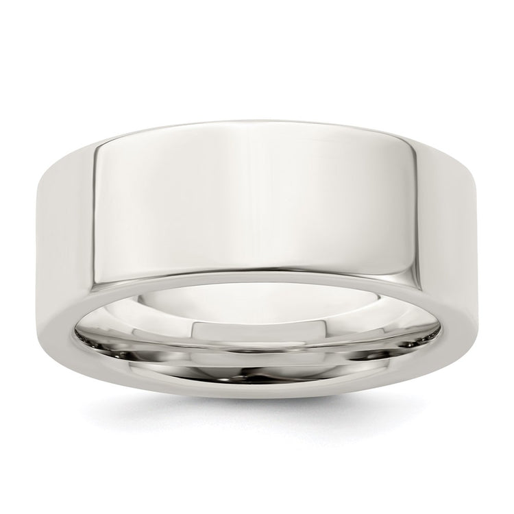 Sterling Silver 8mm Comfort Fit Flat