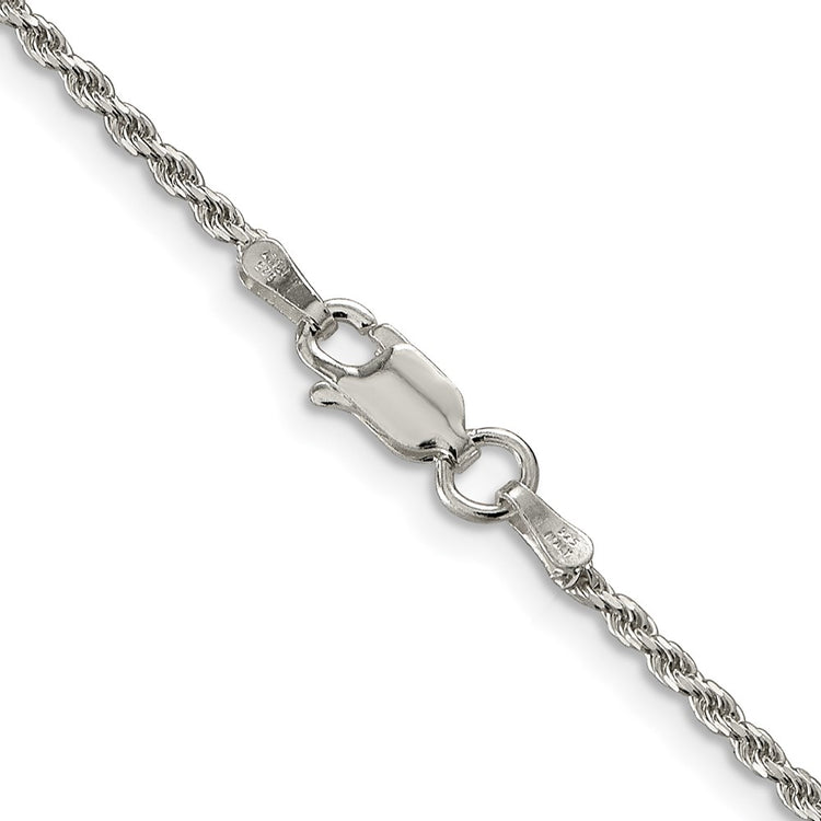 Sterling Silver 1.7mm Diamond-cut Rope Chain