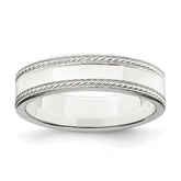 Sterling Silver 5mm Flat with Rope Edge