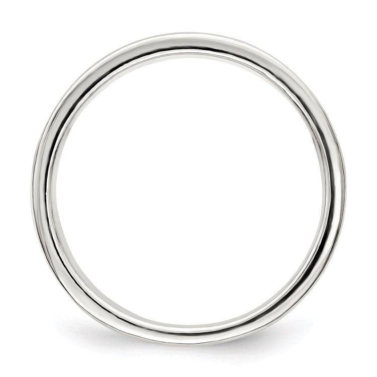 Sterling Silver 8mm Flat with Rope Edge