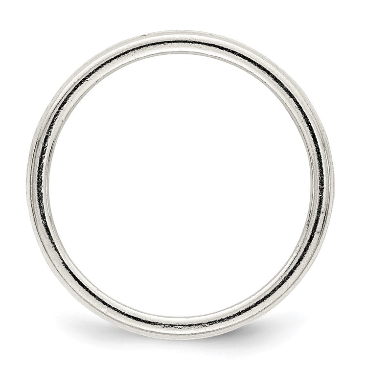 Sterling Silver 9.5mm Flat with Rope Edge