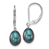 Sterling Silver Freshwater Teardrop Pearl Pearl Dangle Earrings - Hypoallergenic Sterling Silver Pearl Earrings for Women - Size 7-8mm Coquette Bridal