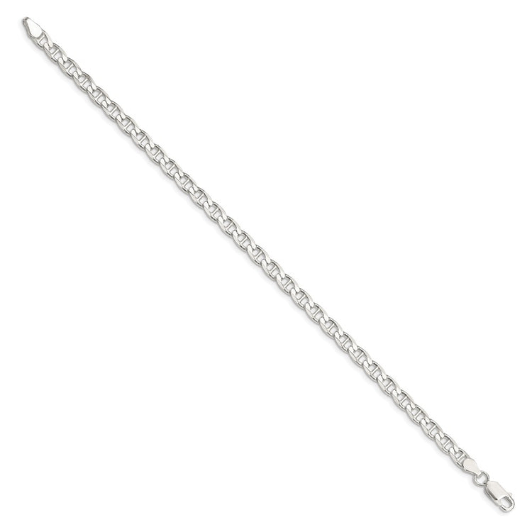Sterling Silver 4.65mm D/C Flat Anchor Curb Chain