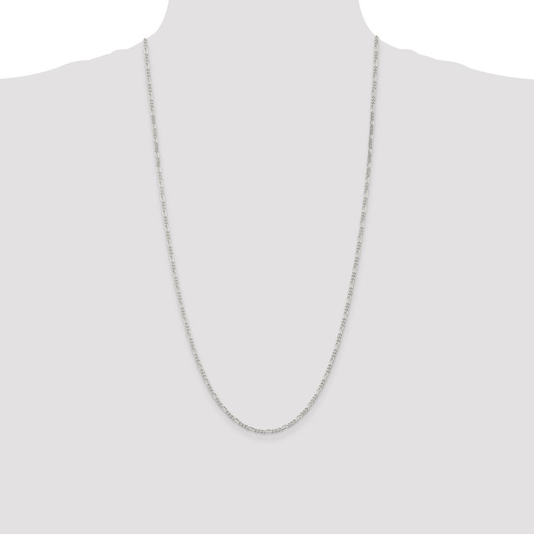 Sterling Silver 2.25mm Figaro Chain
