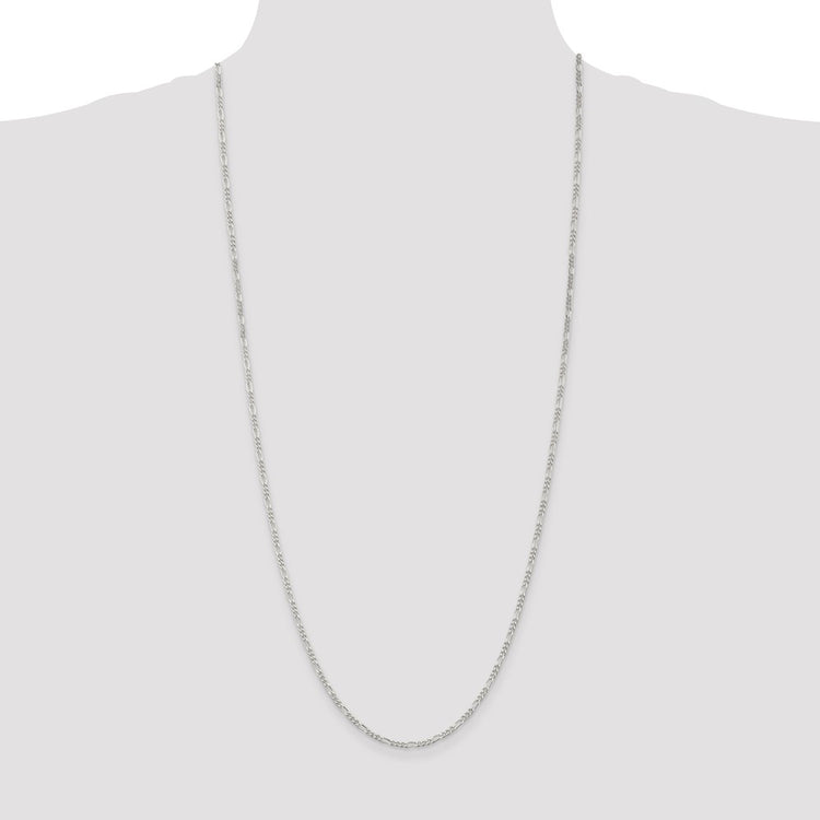 Sterling Silver 2.25mm Figaro Chain