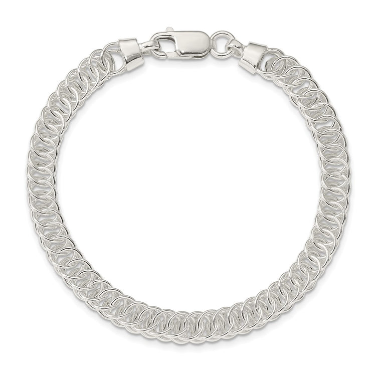 Sterling Silver Polished Fancy Link Bracelet